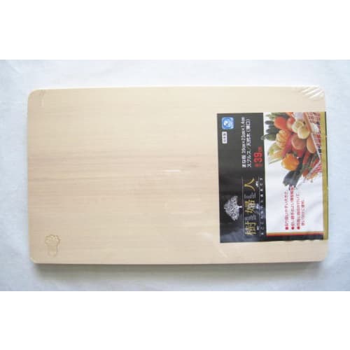 Ichihara Woodworks Wooden Cutting Board, "Kufujin" (Wood Lady), Natural Wood, Wide, 39 x 23 x 1.4 cm, Made in Japan
