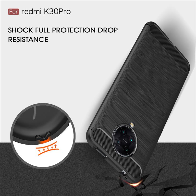 Чехол из углеволокна для Xiaomi Poco F2 Pro Чехол Xiaomi Poco F2 Pro Резиновый силиконовый противоударный чехол на заднюю панель для Xiaomi Poco F2 Pro