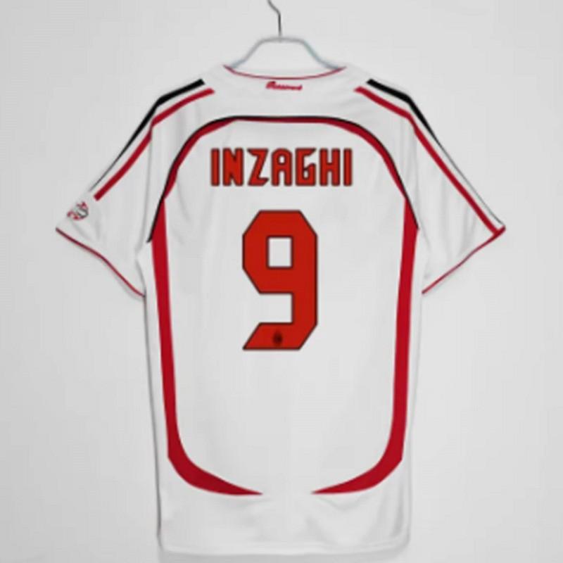 Retro AC Milan 2006-2007 Season Home Away Soccer Jersey Short Sleeve Men Women Adult Football Shirt