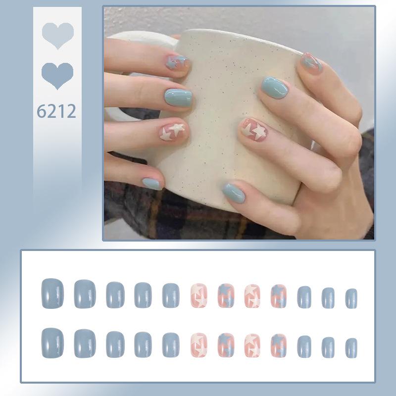 Ногти свежие милые носимые ногти девушка румяна поддельные ногти патч носимый нейл-арт