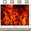 1pc Warm Backdrop - Polyester Photography Backdrop Made with Design Orange Red Print Made of Durable Polyester Made of For Theme Birthday