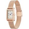 Матовый женский прямоугольный браслет-часы Rose Gold Mesh с арабским циферблатом Модель mw004008