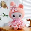 Плюшевая игрушка Sanrio Kuromi Подарок девочке на день рождения В платье с бантом Для детей и коллекционеров