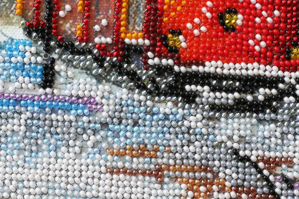 Набор-миди для вышивки бисером на натуральном художественном холсте Абрис Арт Транспорт