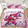 3pcs Pink Minnie Mouse Quilt Cover Set - Soft and Cozy Bedroom, Guest Room and Dorm Decorative Bedding 3-Piece Set 1 Quilt Cover + 2 Pillow Shams