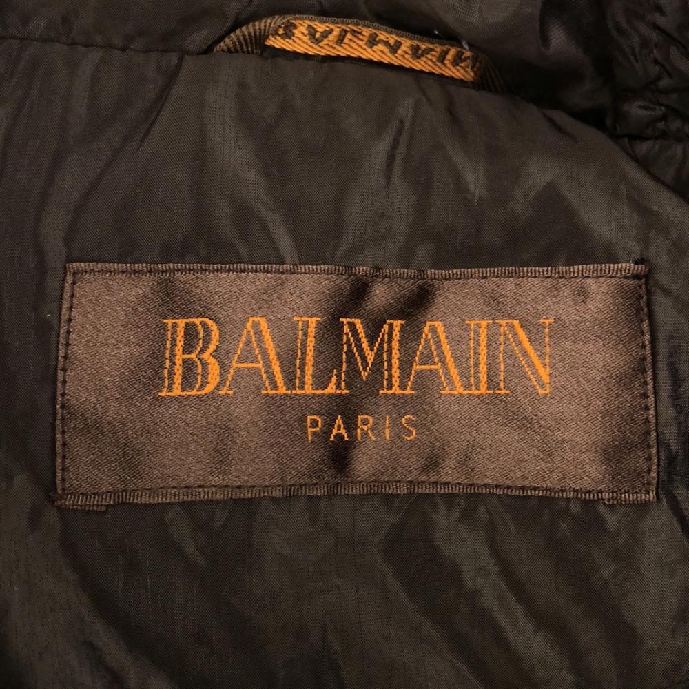 Balmain Пуховик с шалевым воротником M Коричневый Женский Б/У