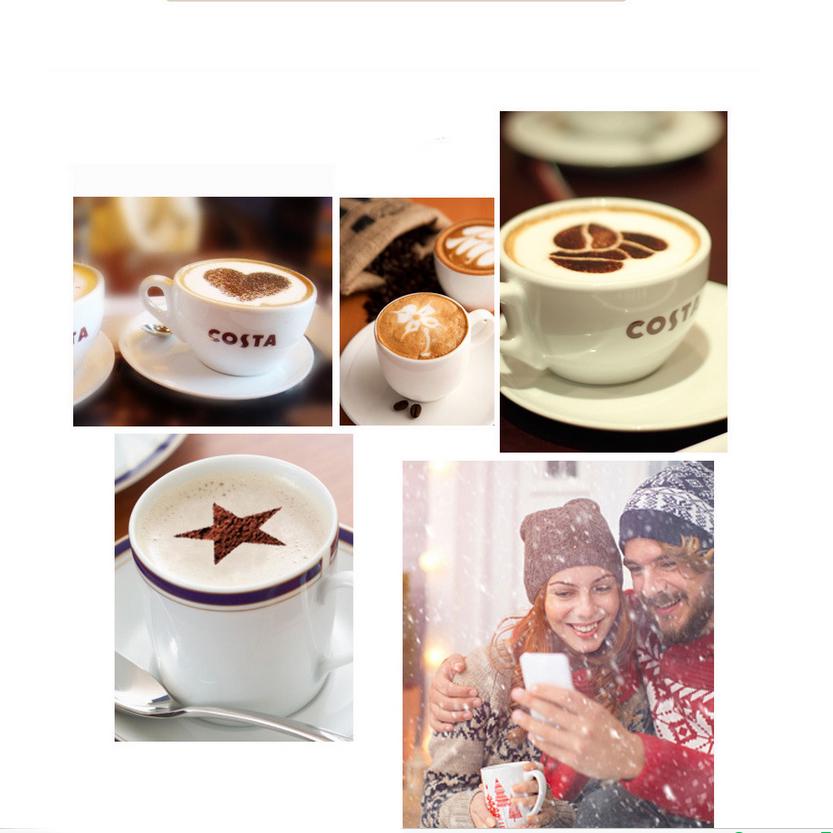 Модель для печати кофе, кофейные инструменты из нержавеющей стали, шаблон, трафареты для бариста, инструмент для украшения