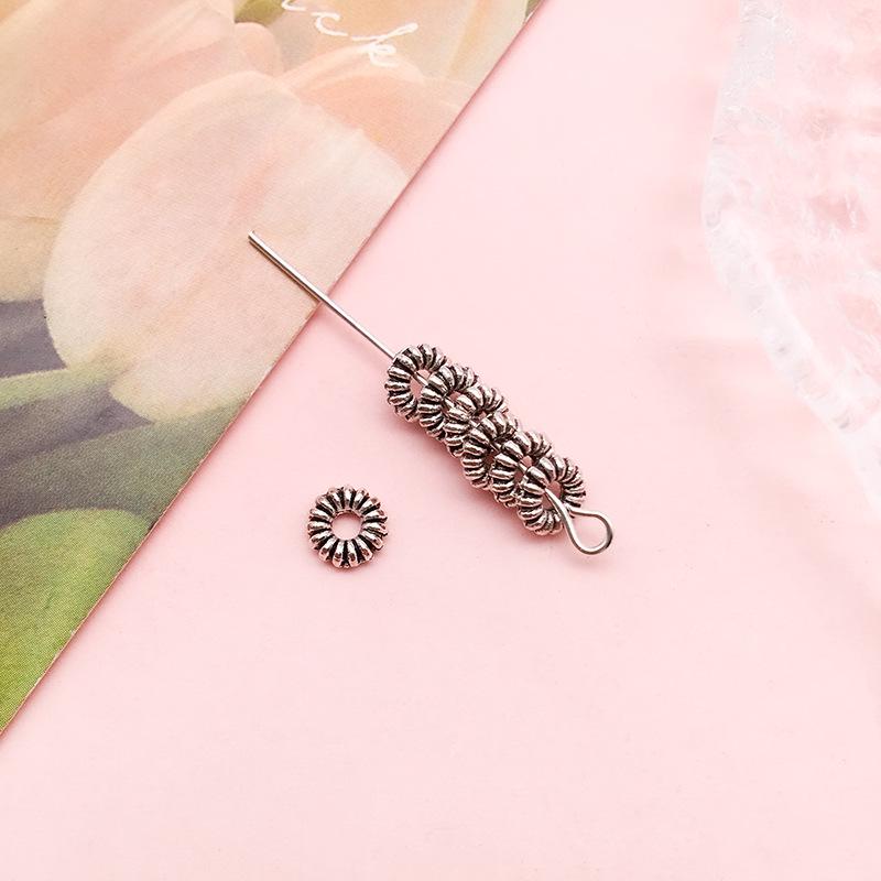 Антикварные серебряные бусины-разделители в форме цветов и звезд для самодельных украшений