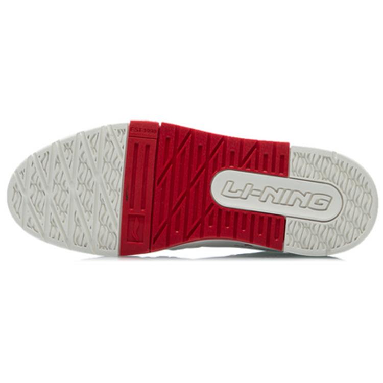 Li Ning 001 BTC Скользкие, Износостойкие, Сбалансированные, Легкие Низкие Скейтбордические Кроссовки Унисекс Белый Красный AECR001-4