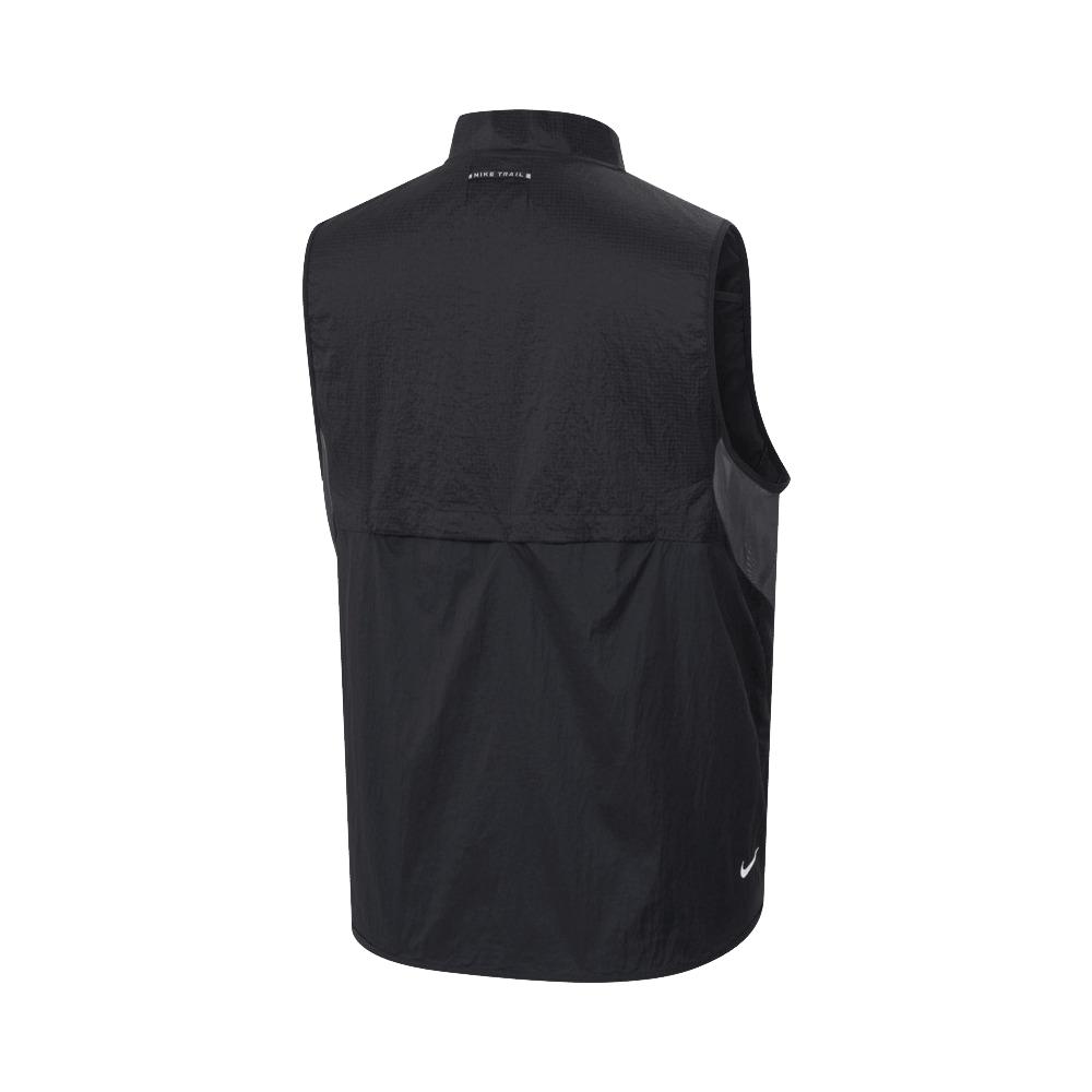 Nike Trail Aireez легкий тканый удобный жилет на молнии мужские жилеты черный угольно-черный саммит-белый FN4005-010