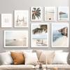 Calm Lagos Beach Pier Sea Turtle Palm Tree Surf Wall Art Print Canvas Painting Nordic Poster Home Decor Pictures For Living Room