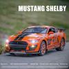 With Display Base 1/32 Alloy Die-cast Mustang Automobile GT500 Car Model Simulation Sound and Light Children's Toy Car Boy Gift Christmas Gift