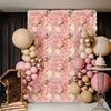 33x33cm Panel Rose Flower Wall 3D Rose Artificial Flower Backdrop  Birthday Party