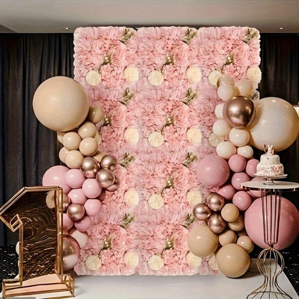 33x33cm Panel Rose Flower Wall 3D Rose Artificial Flower Backdrop  Birthday Party