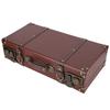 Деревянный чемодан Ретро Винтажная коробка для хранения Большая вместимость Декоративный кейс для хранения для дома, коллекционных принадлежностей, реквизита для фотографий