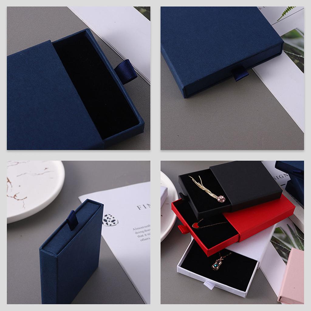 Коробка-куб для сережек, коробка для ожерелий/упаковка ювелирных изделий из крафт-бумаги для ожерелий/сережек