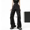 Женский комбинезон с высокой талией, новые ретро тонкие брюки прямого кроя с широкими штанинами, быстросохнущие модные спортивные штаны