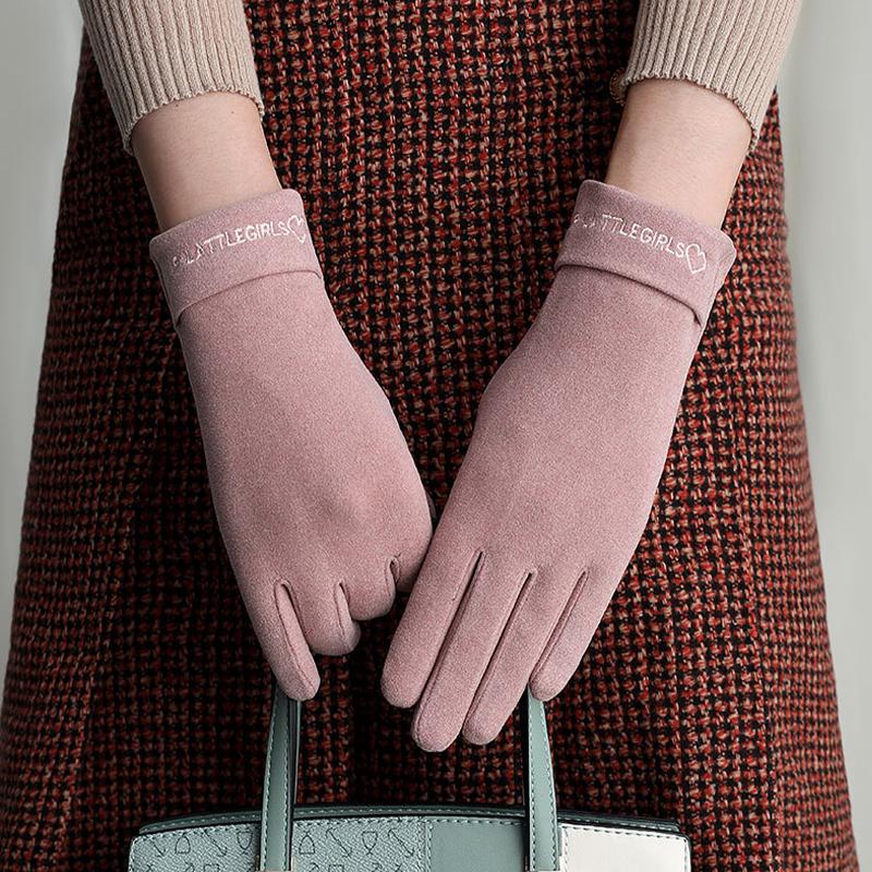 Теплые перчатки женские зимние бархатные уличные велосипедные спортивные перчатки для верховой езды утолщенные перчатки с сенсорным экраном