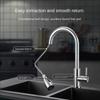 Stainless Steel Kitchen Faucet Single Hole Pull Out Spout Kitchen Sink Mixer Faucet Flow Spray Head 360° Swivel Cleaning Faucet