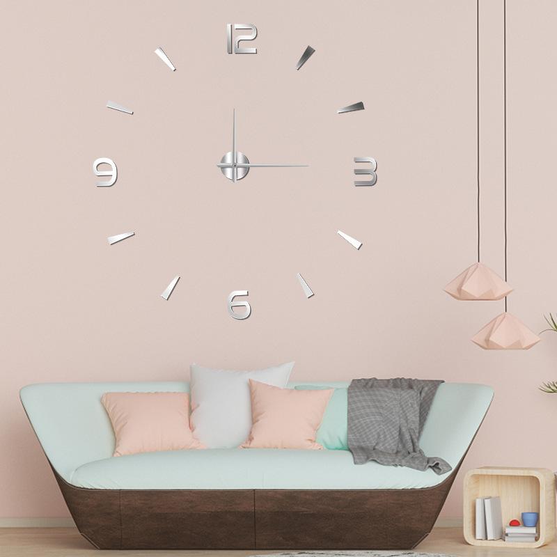 Creative Luminous Silent Clock, Diy Wall Clock for Living Room and Bedroom, No Need for Drilling, Acrylic Wall Sticker Clock