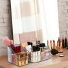 Прозрачный ящик для хранения косметики Косметический органайзер с волнистой текстурой воды Открытый дизайн Легкий доступ Разделенный ящик для хранения для домашнего офиса Спальня Общежитие
