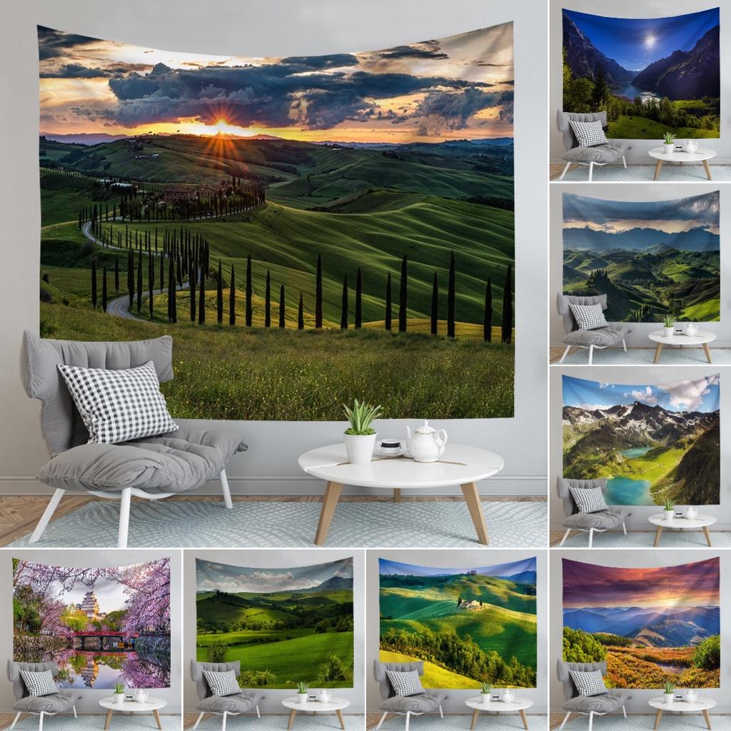 Digital Heat Transfer Tongjiamu Tapestry With Polyester Fiber Material For Home And Commercial Use