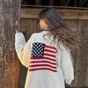 Осенне-зимний уличный жаккардовый кардиган с молнией, свободный повседневный свитер