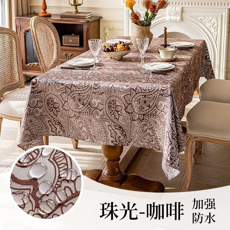 Vintage Floral Tablecloth Dining Table Coffee Hotel Decor Waterproof Oil Resistant Heat