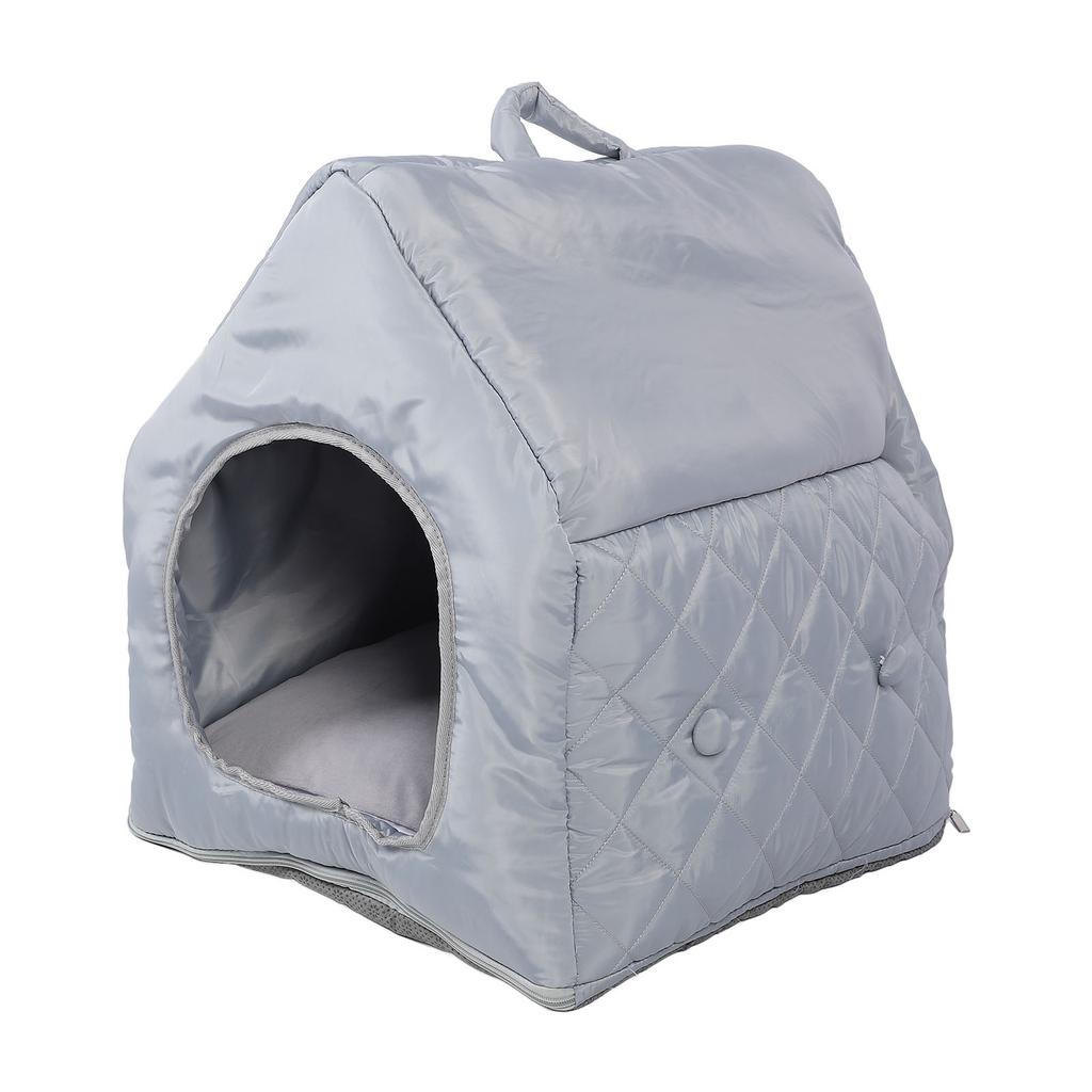 Four Ssons Pet House with Constant Temperature Hting Pad Detachable Washable Cover 35C to 55C Soft Overht Prevention Auto Power Off Cat Cave