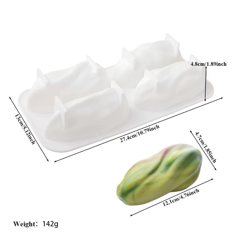 Innovative Silicone Mold 4 Cavity For Exceptional Pistachio Mousse and Dessert Baking
