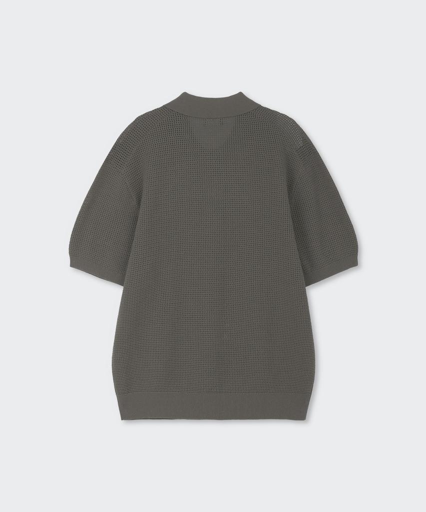 MUSINSA STANDARD Crocheted Knitted Polo Shirt [Khaki Grey]