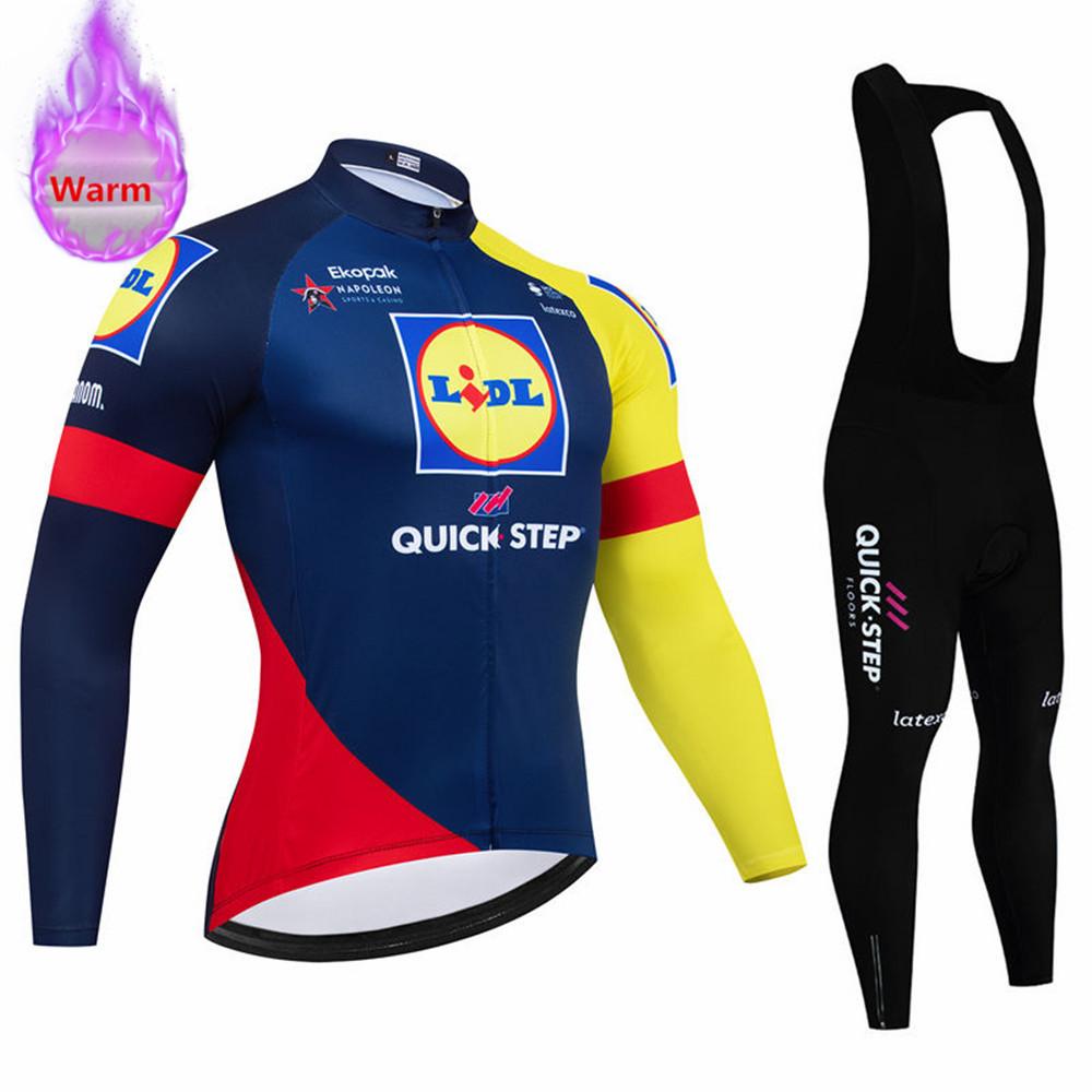 Soudal Quick Step 2026 Зимняя Велосипедная Майка Термо Флис Велосипедная Одежда MTB Bicicleta Комплект Ropa Ciclismo Триатлон Велосипедный Костюм