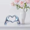 Love Heart Hand Figurine Heart-shaped Gesture Resin Statue Sculpture Home Office Wedding Party Desktop Decoration Ornament