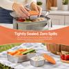 6 PCS Stainless Steel Silicone Mini Snack Container Condiment Container  Home Kitchen