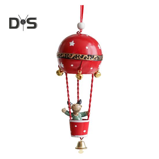 Рождественский кулон, железный воздушный шар, украшение с колокольчиком, фигурка Санта-Клауса, подвесные украшения в виде воздушного шара для рождественской елки, стола, камина