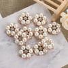 10Pcs Wedding Decor DIY Clothing Bow Accessories Scrapbooking Rhinestone Pearls Sewing Button Flower