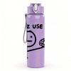 1PC Please Use It Brain Meme Graphic 750ml Color Plastic Sports Water Bottle Leakproof Flip Straw Lid Suitable for Sports Office Home Use