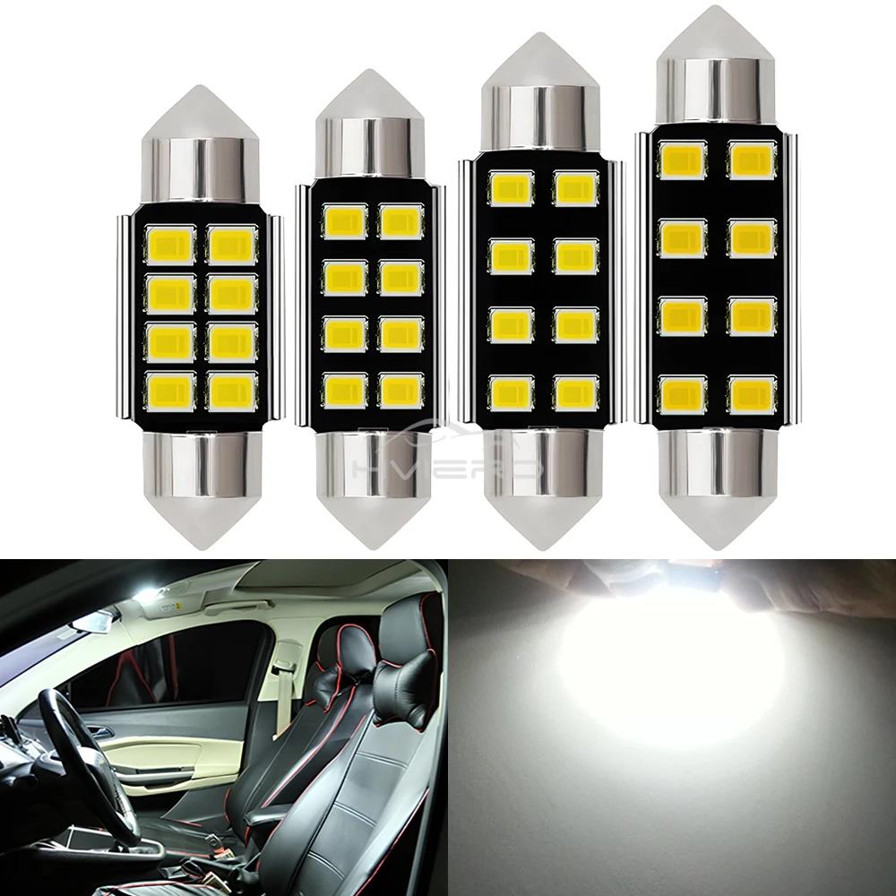 1PCS Festoon C5W C10W Car Reading LEDS 31mm 36mm 39mm 41mm 2835 SMD 8Chips Autos Lantern Dome Lamps Interior Lights White DC 12V Dome Lights 6