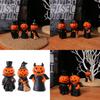 Halloween Collectible Resin Demon Figures Set With Pumpkin And Gentleman Theme For Party Decor