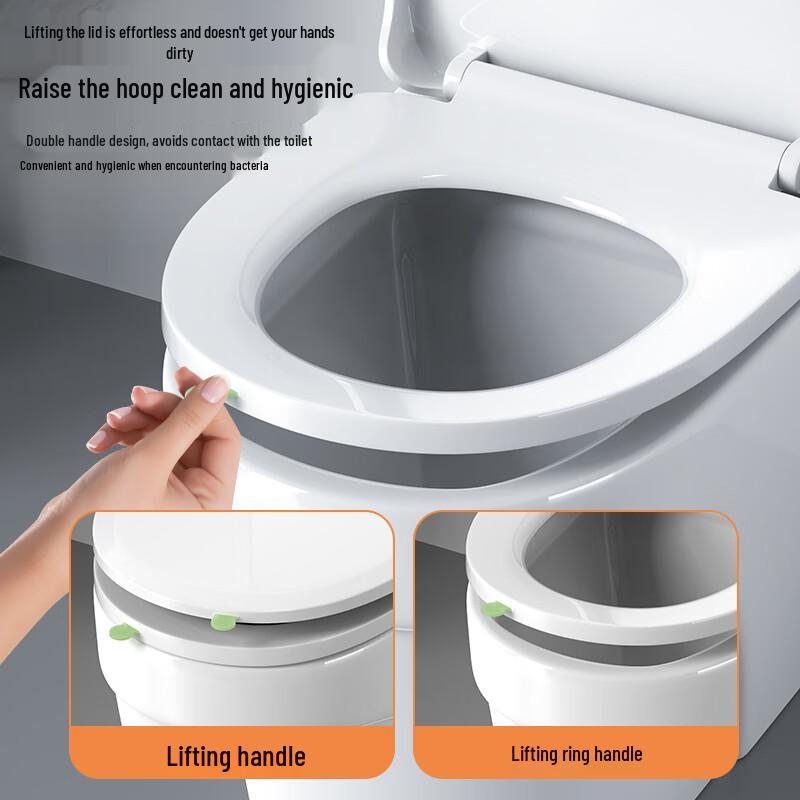 KEGOO K7018 U-образное сиденье для унитаза с мягким закрыванием и светящейся ручкой