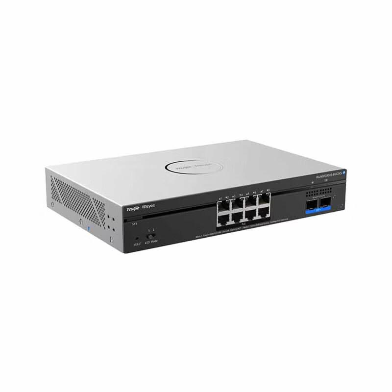 Ruijie RG-NBF3300S 8-Port PoE+ Layer 2 Managed Access Switch with 2x 10G SFP+ Uplinks