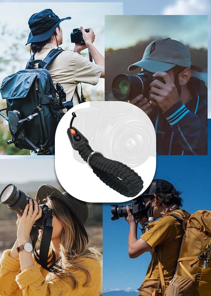 Camera Strap Paracord Knitted Hand Quick Attachment and the Included Adapter Can Be Used with Most SLR Making Installation Stylish Metal Parts Are