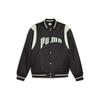 Puma Color Block Letter Print Long Sleeve Baseball Jacket Unisex Jackets Black 623691-01