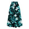 Женская повседневная и модная юбка с цветочным принтом и эластичным поясом, свободная юбка с талией