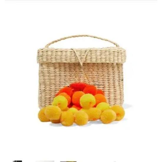 Пляжная соломенная сумка с кисточками, маленькая женская сумка из натуральной кожи в стиле бохо, цветная сумка через плечо