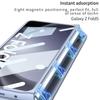 Приятный на ощупь матовый чехол для Samsung Galaxy Z Fold 5, магнитный складной шарнир с цветным гнездом для ручки, противоударный чехол из закаленной пленки