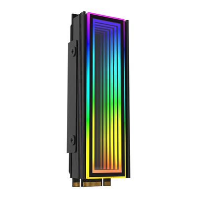 M.2 Nvme Охладитель твердотельного накопителя 5V 3PIN ARGB Радиатор AURA Sync Алюминиевый сплав Термостойкость для M.2 2280
