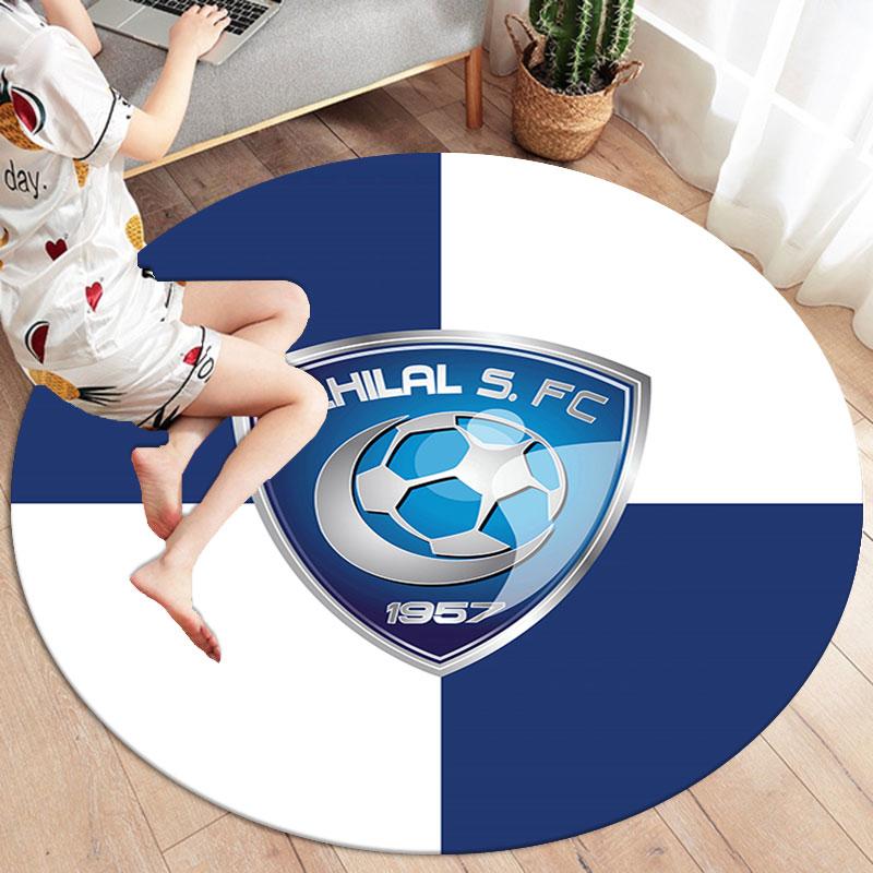 Круглый ковер Al Hilal SFC, Ковер для гостиной, спальни, дивана, игровой комнаты, Нескользящий коврик для пола