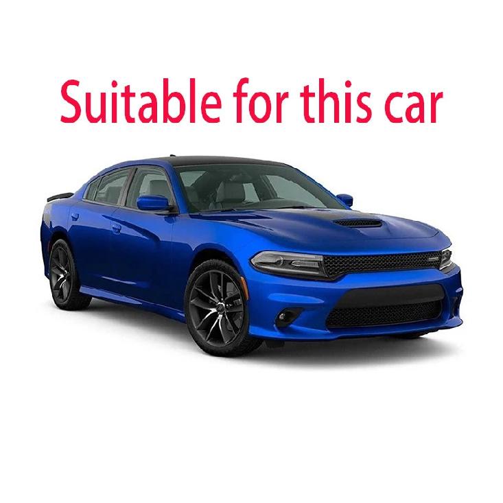 For Dodge Charger 2016- Car Accessories Carbon Fiber Style Steering Wheel Cover Decoration Molding Garnish Decoration