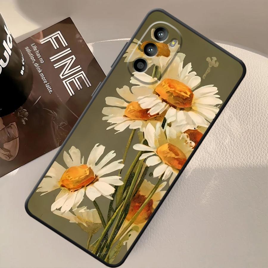Масляная живопись Цветочный чехол для Motorola Moto G71 G53 G30 G32 G52 G51 G73 G50 Edge 20 Pro 30 Lite G60s G22 Edge40 Чехол для телефона